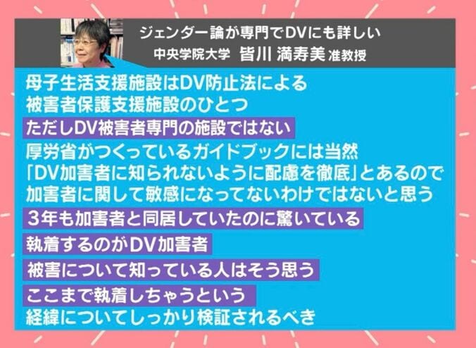 中央学院大学の皆川満寿美准教授の見解