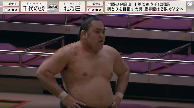 返り血を浴びた千代の勝