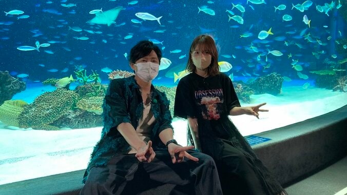 下野紘＆内田真礼が夜の水族館へ “連れカノ”コラボ企画できゅんきゅんチャレンジに挑戦『声優と夜あそび』 1枚目