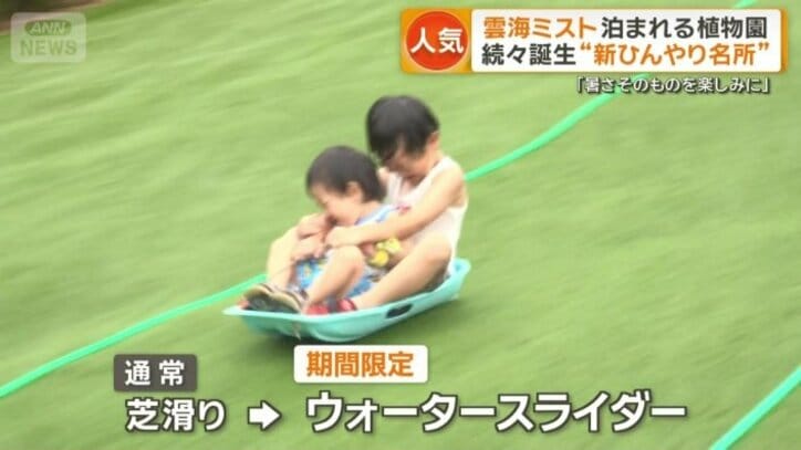 この夏限定でウォータースライダーに