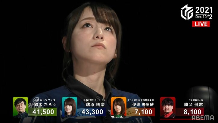 瑞原明奈のやる気スイッチがON バチバチのぶつかり合いに競り勝ち興奮「ほっぺがポカポカする」／麻雀・Mリーグ