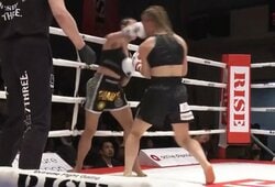 「顔面ボコボコ」「女子レベルじゃない」ノーモーションの右“ズドン”で衝撃ダウン 破壊力を物語る敗者の顔に戦慄