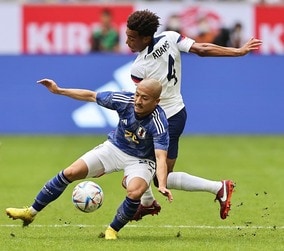 世界基準の快足でアメリカ代表のビルドアップを機能不全に　前線で起点にもなれる前田大然が”CFの1番手”？