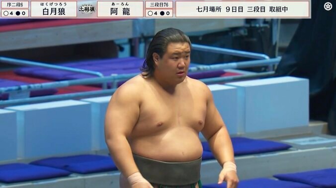 鍛え抜かれた分厚い上半身の24歳逸材力士