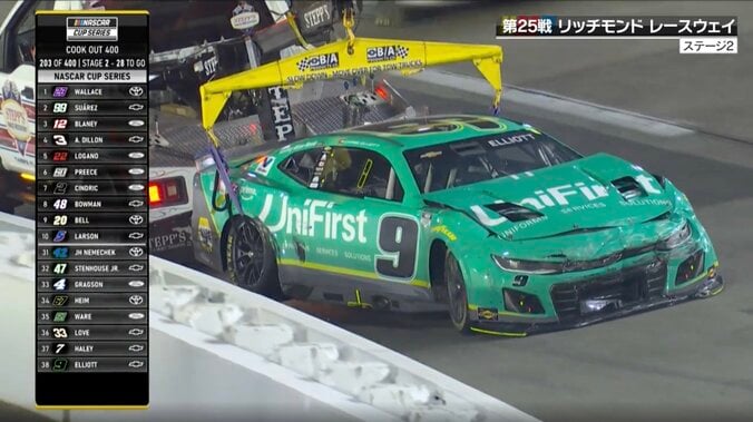 「何が起きたか全くわからなかった」多重クラッシュにドライバー“呆然” 「まさかショートオーバルでビッグワンとは」ファンも騒然/NASCAR 2枚目