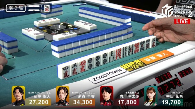 萩原聖人が口のへの字にして考えた「何切る？」な難解局面