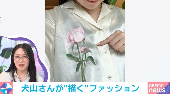 犬山氏が洋服に描いたイラスト