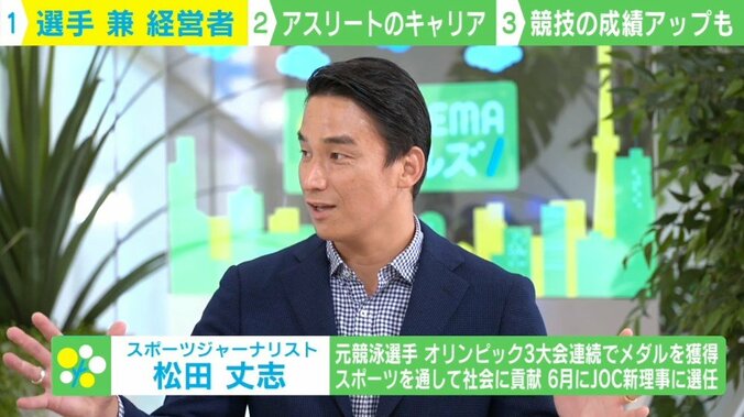 松田丈志氏、久世コーチに「『水泳が全てじゃない』と言われてきた」 スポーツ選手のセカンドキャリア問題に言及 1枚目