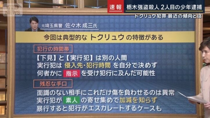 典型的なトクリュウの特徴