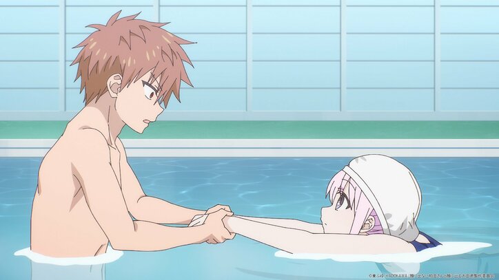 [照片/图片] 太田君成为柏田同学的游泳教练…动画《不动声色的柏田与喜形于色的太田》第二集先行剧照及剧情公布 3