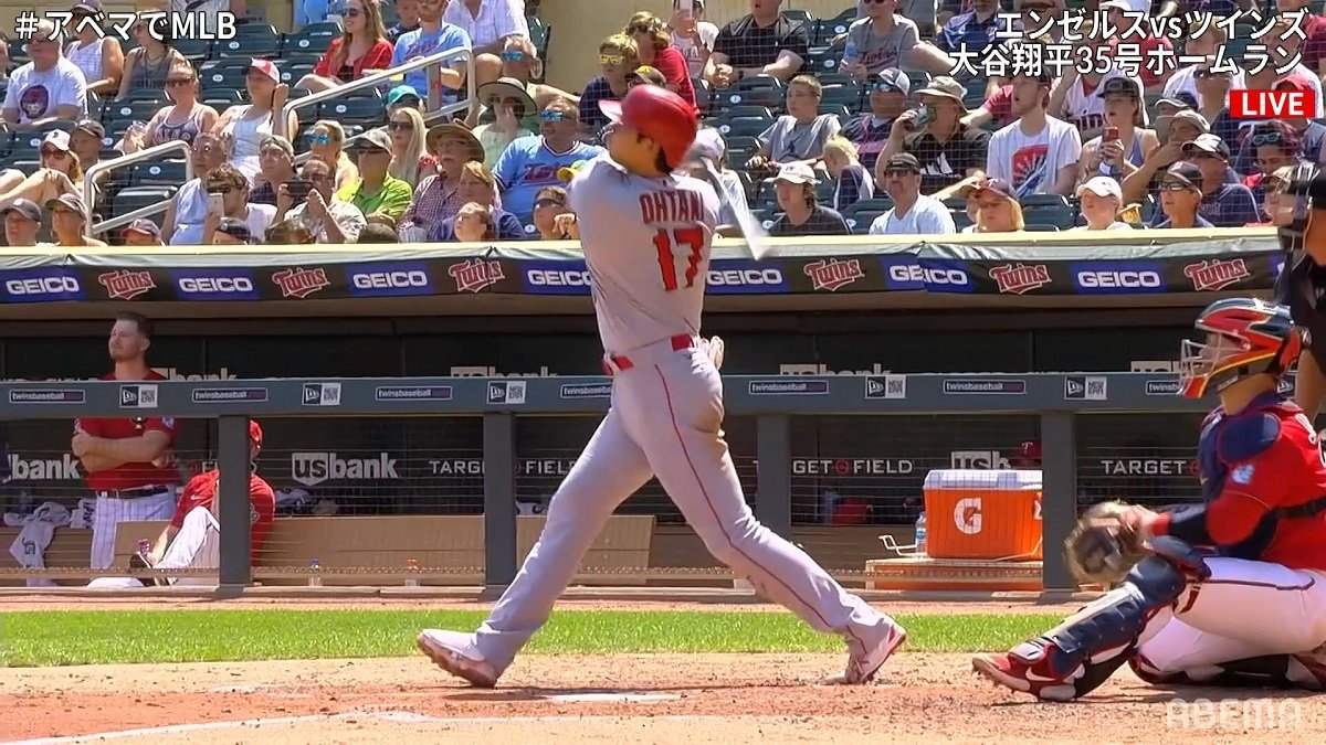 大谷翔平 完全復活 休養から2日目で決勝35号含む2安打1盗塁 早くも警戒アップで申告敬遠も 野球 Abema Times