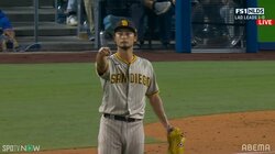 「ありがとう！」と感謝のガッツポーズ ダルビッシュが仲間の好プレーにマウンド上で興奮