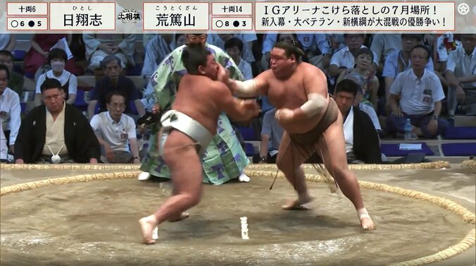 静かな火花が散った取組