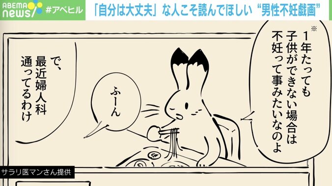 不妊治療を描いた『鳥獣戯画』風漫画 医師が伝えたい“男性不妊”への理解 1枚目