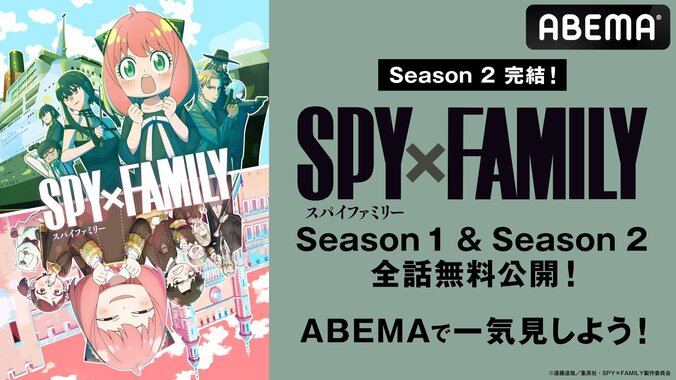 【写真・画像】アニメ『SPY×FAMILY』第1期＆第2期の全話無料配信が決定！年の瀬に全37話を1週間イッキ見　1枚目