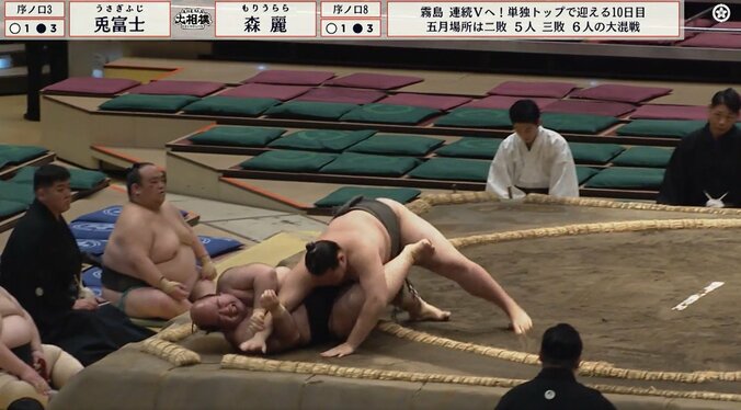 「ギャッ！」一体、どうした？ 力士が突如、苦悶の声 相手力士も沈痛な面持ち「どうしたの」「大丈夫か？」心配の声 3枚目