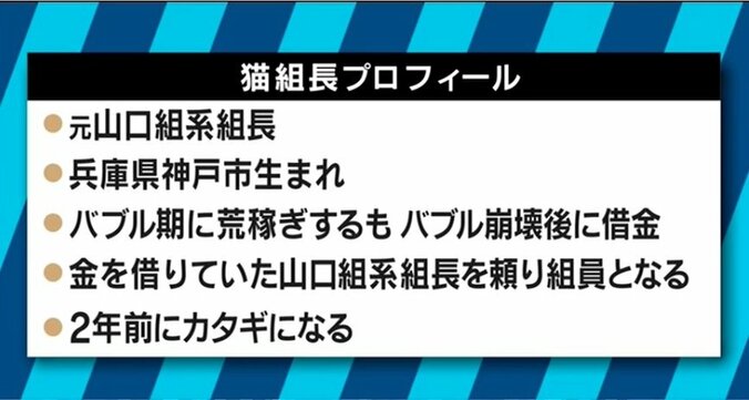 “ヤクザと決別” 元組員と「猫組長」が明かす、その後の過酷な現実 4枚目