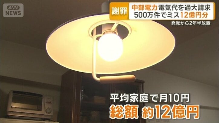 一般家庭の平均モデルで月10円過大請求