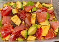 飯田圭織『作り置き完了♪♪まぐろとアボカドの漬け☆』