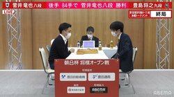 「岡山の竜」の振り飛車炸裂 菅井竜也八段、渡辺明名人に続き豊島将之九段も撃破 ベスト4進出／将棋・朝日杯