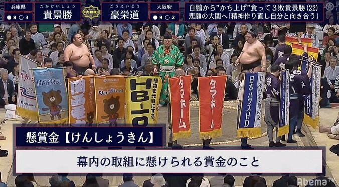 懸賞40本を時給換算すると…　清野アナ「早ければ3秒」元前頭・若ノ城「割がいいですね」視聴者「時給換算するなｗ」 1枚目