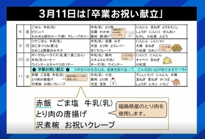 3.11に卒業祝いの赤飯、1本の電話で2100食を廃棄