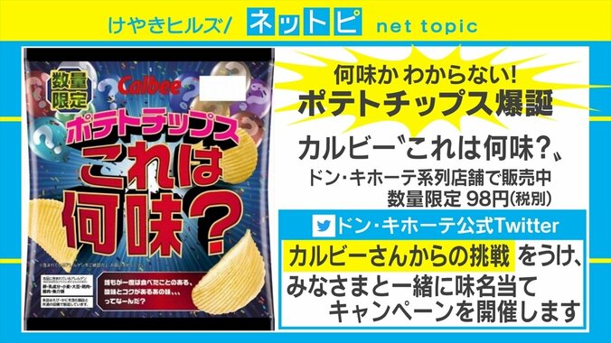 “何味かわからない”ポテトチップス爆誕 SNSには「寿司」「シーザーサラダ」「酢豚」など予想が飛び交う 1枚目