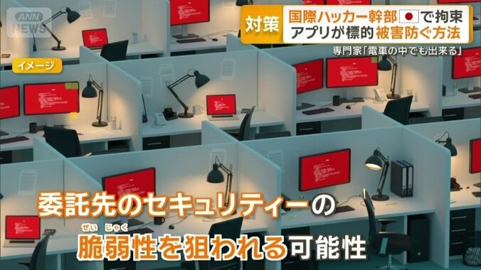 委託先のセキュリティーの脆弱性を狙われる可能性