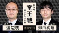 竜王戦2組ランキング戦 渡辺明名人 対 郷田真隆九段