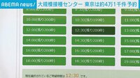 大規模接種　東京は4万１千件予約
