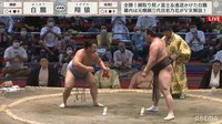 間合いを取る両力士