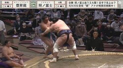 照ノ富士、豊昇龍に圧勝 「びくともしないですね」解説も感嘆
