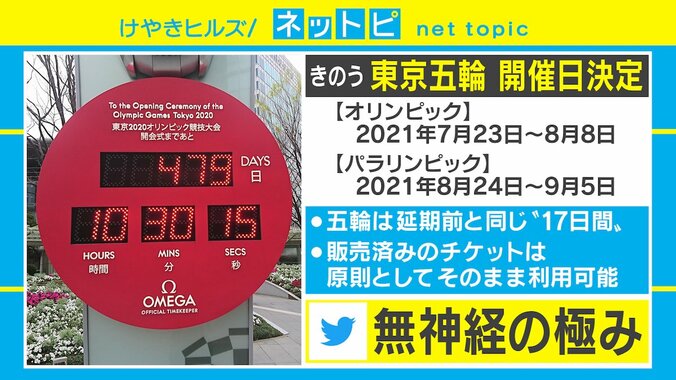 米紙「無神経の極み」と批判も…五輪日程発表、なぜこのタイミング？ 「皮肉も分かるが選手のために」 1枚目