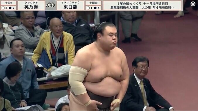 心配そうな表情の英乃海