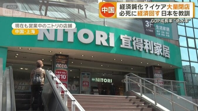 中国に100以上あった店舗を80以下に減らしたニトリ