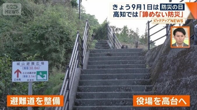 避難道を整備、役場を高台へ