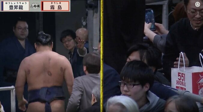 横綱・豊昇龍、“憮然”たる表情　一礼直後に花道で…霧島と対照的な背中、天を仰ぎ「ああ…首を捻りました」実況も思わず伝える 3枚目