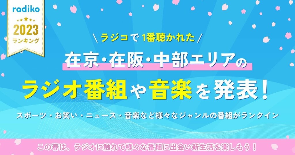 ラジコが2023年で最も聴かれたラジオ番組を発表 オードリー・SixTONESのオールナイトニッポンなどがランクイン