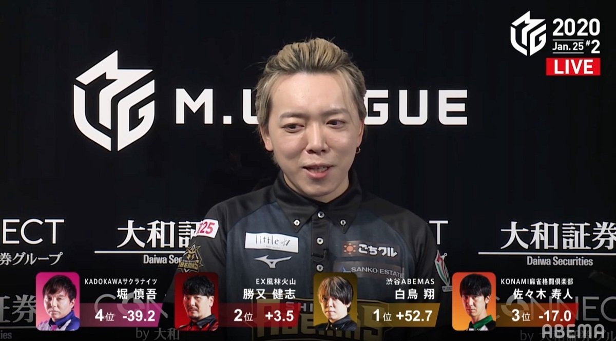 そりゃ強いわけだ！白鳥翔、個人3連勝でチームは＋600直前 4選手3