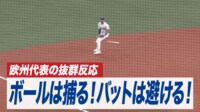 【映像】ボールとバットが同時に襲いかかる瞬間
