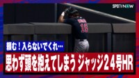 【映像】お願い入らないで…ホームランに僅か届かず頭を抱える