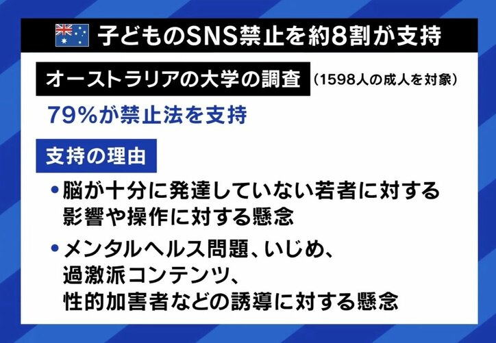 子どものSNS禁止を約8割が支持