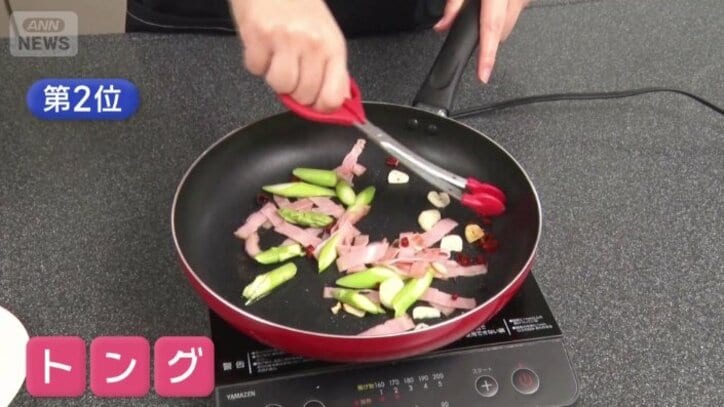 キッチンバサミにトングが