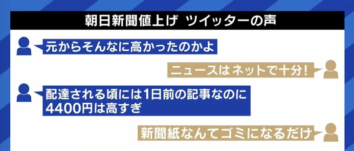 「Yahoo!ニュースへの配信の仕方が良くなかった」「新聞全体のサブスクを始めてほしい」購読料に月3万円払うたかまつなな、朝日新聞の値上げにコメント