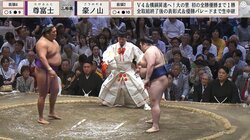 「本物だ」「めちゃくちゃ目立つ（笑）」大相撲中継に大物政治家の姿 安定の存在感にファン注目