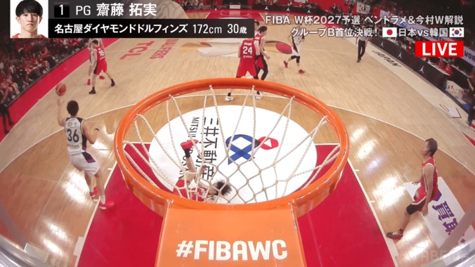 韓国新星が唖然…日本代表PGの“芸術的なファウル誘発”「お家芸！」19cm身長差を無力化した“脱力”を同僚解説者が絶賛「さすがの頭脳プレー」【バスケW杯予選】 4枚目