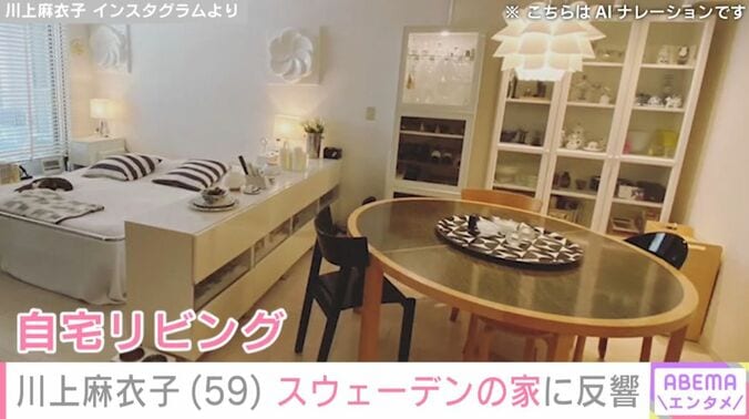 川上麻衣子の自宅リビング