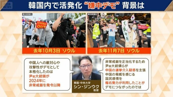 韓国で“嫌中デモ”なぜ？