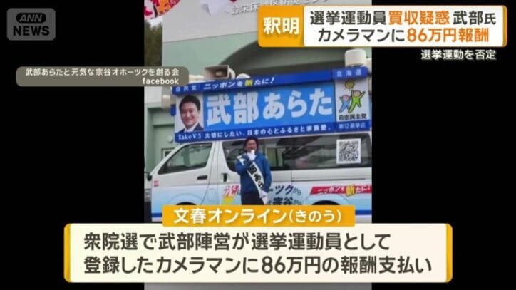 選挙運動員買収疑惑