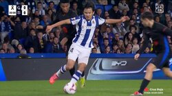 キレッキレ！久保建英“バルサ守備包囲網”をひとりで完全突破「メッシ過ぎる」ドリブルぶち抜き＆圧巻カットインシュート炸裂の瞬間